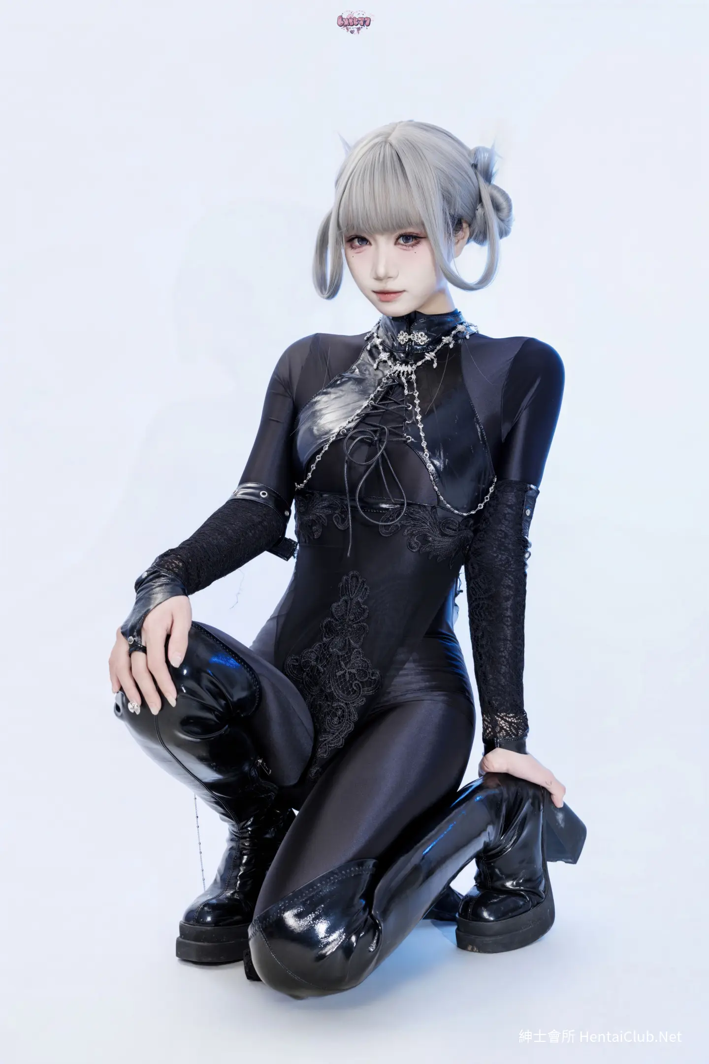 柒柒不可爱 黑靡烟旗袍